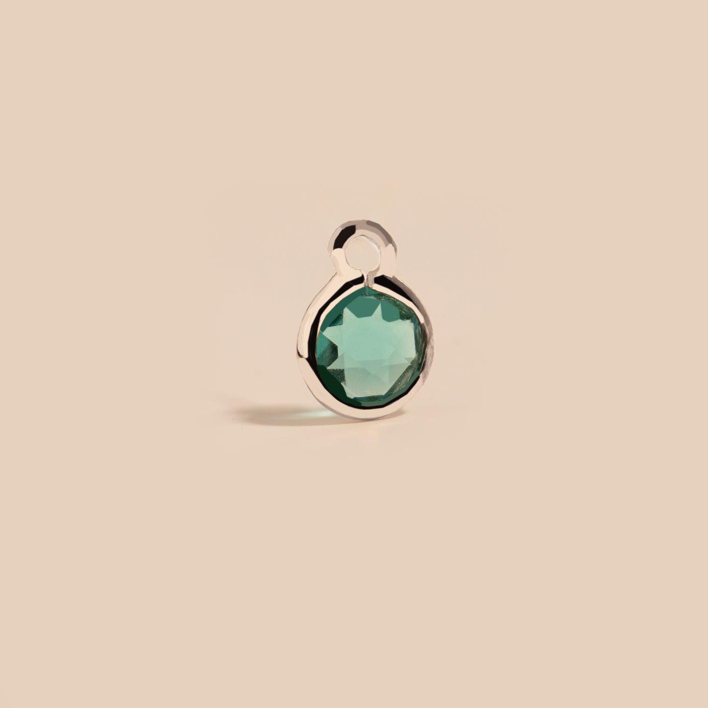 Round Birthstone Charm