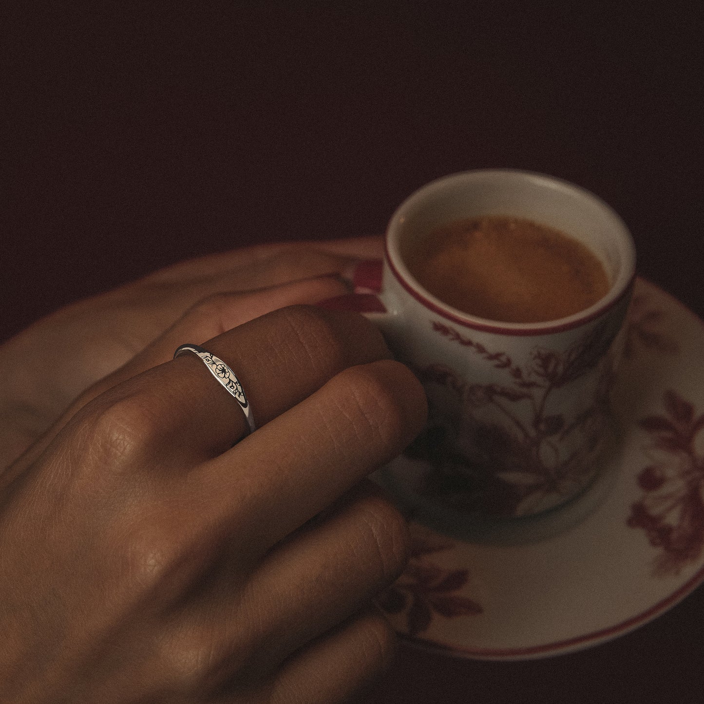 Dainty Birth Flower Ring