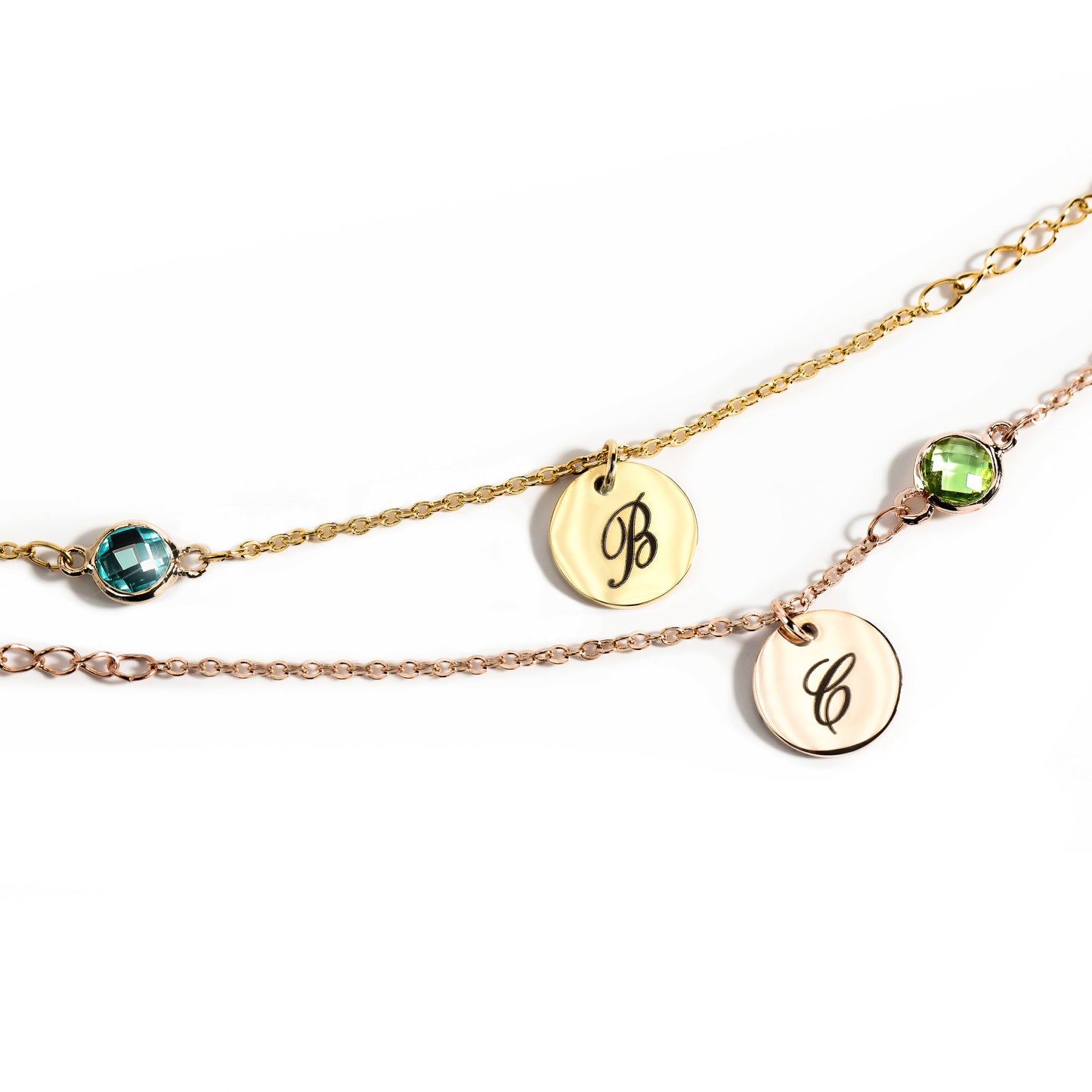 Initial Birthstone Bracelet