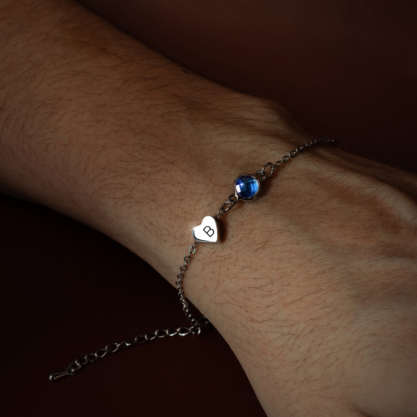 Heart Charm Birthstone Bracelet