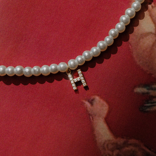 Pearl Initial Necklace